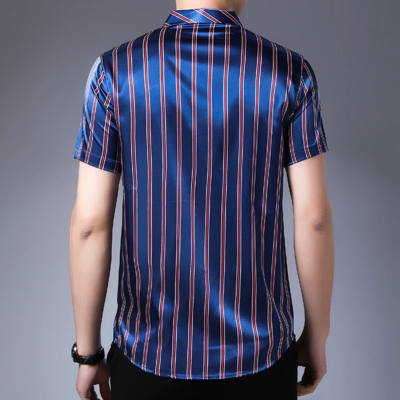 Новинка 2020 летняя мужская рубашка с коротким рукавом повседневная приталенная