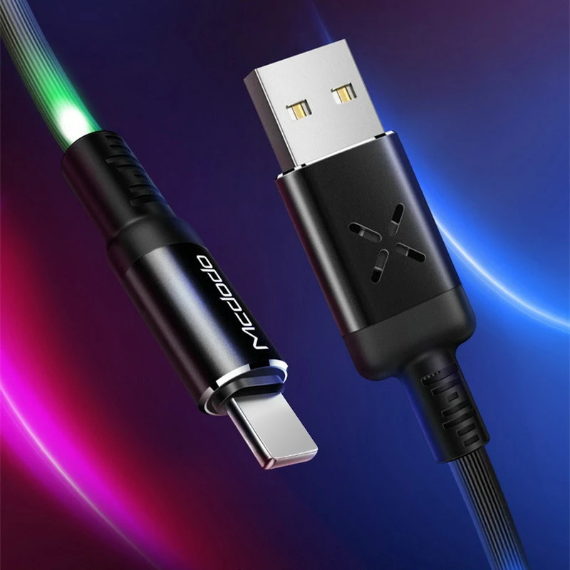 MCDODO регулятор громкости USB кабель со светодиодной подсветкой быстрая зарядка