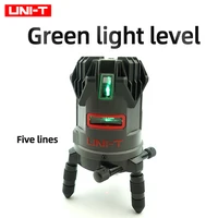 uni t lm555ld high intensity green laser level ip54 waterproof and dustproof five laser sectors and bottom diagonal pattern