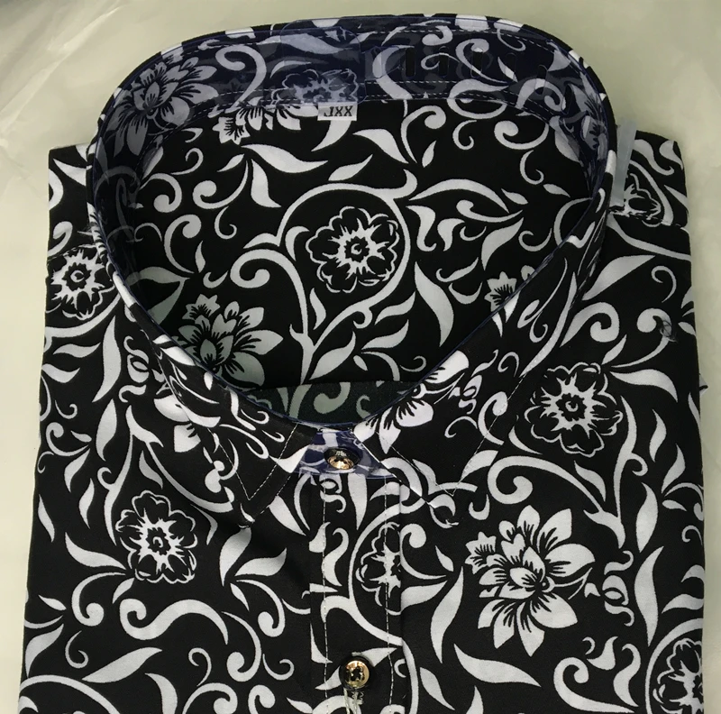 Men brand Long Sleeve Shirt Floral Male Blouse Casual Shirts Summer Autumn Shirts Men top Clothes camisa masculina sale