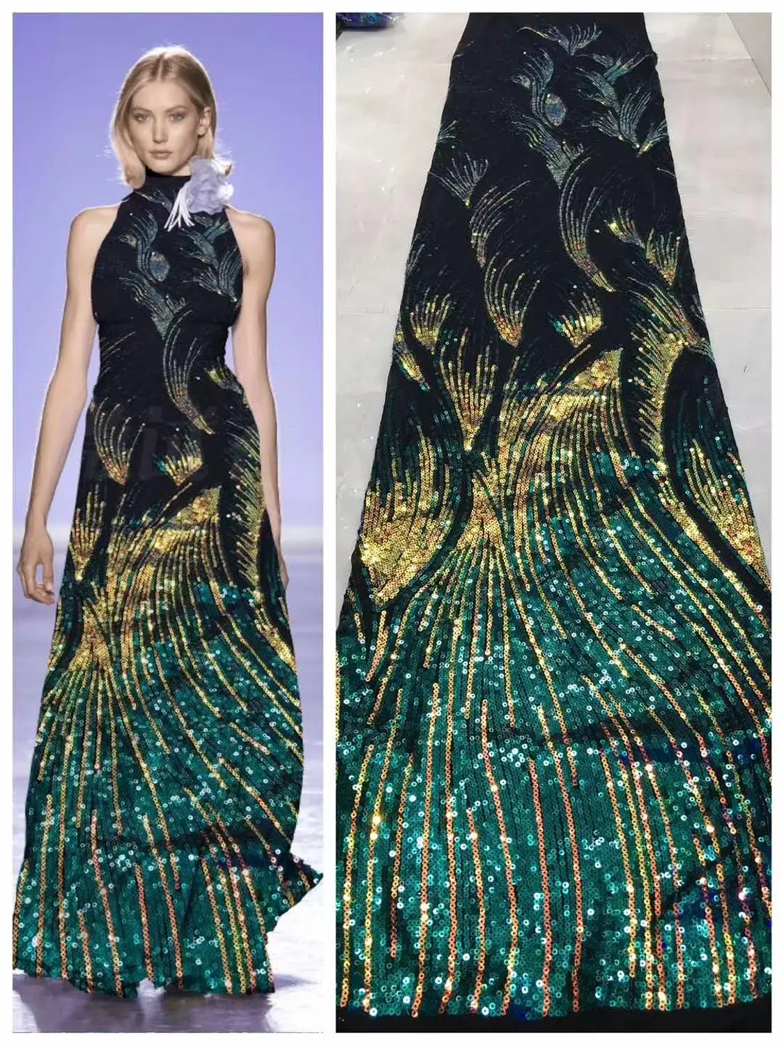 2020 новое платье с блестками ткань вышивкой французская сетка кружево Африка