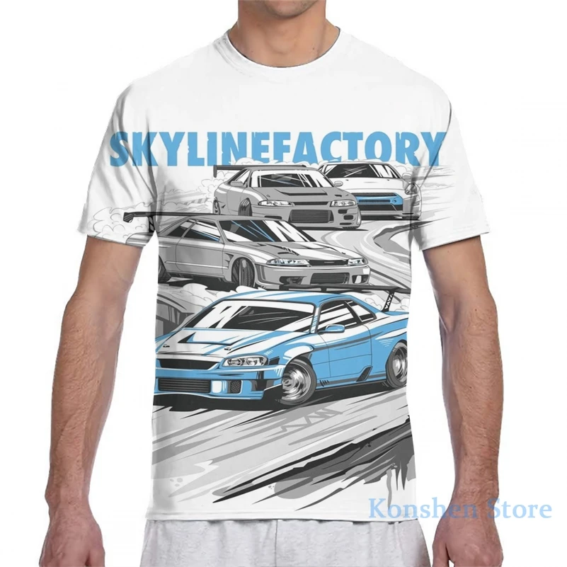 Nissan Skyline GTR семьи Мужчины футболка для женщин со сплошным принтом Модная девочек