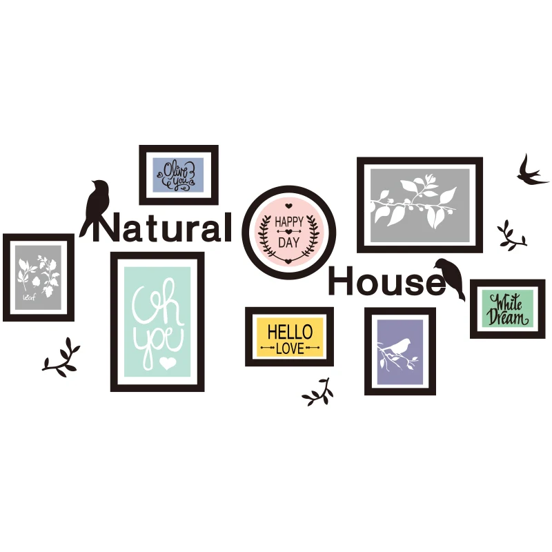 [SHIJUEHEZI] фотографии наклейки на стену для дома гостиной детской спальни украшения