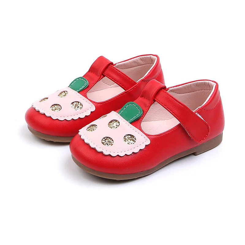 

Spring Autumn Little Girls Rhinestone Princess Leather Shoes Casual Crystal Soft Non-slip Flats Kids Children Toddler Baby Shoes