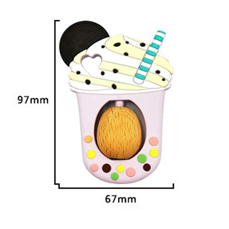 BPA libre silicona buho con cuentas de madera alimentos grado Peque&ntilde;a barra collar de dentici&oacute;n DIY regalos de la ducha de beb&eacute; de dibujos animados beb&eacute;-3