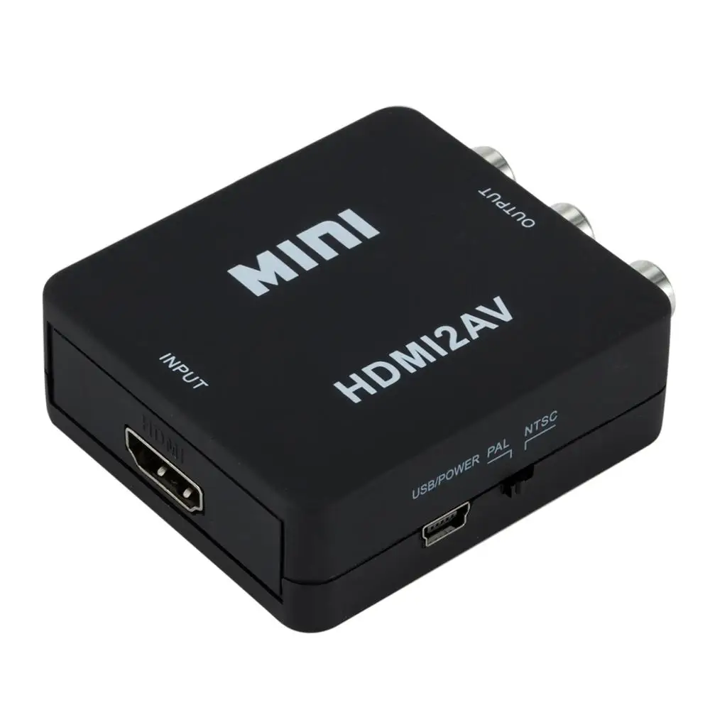 HDMI-совместимый с AV RCA CVSB L/R видео 1080P скалер конвертер HD композитный адаптер HDMI2AV