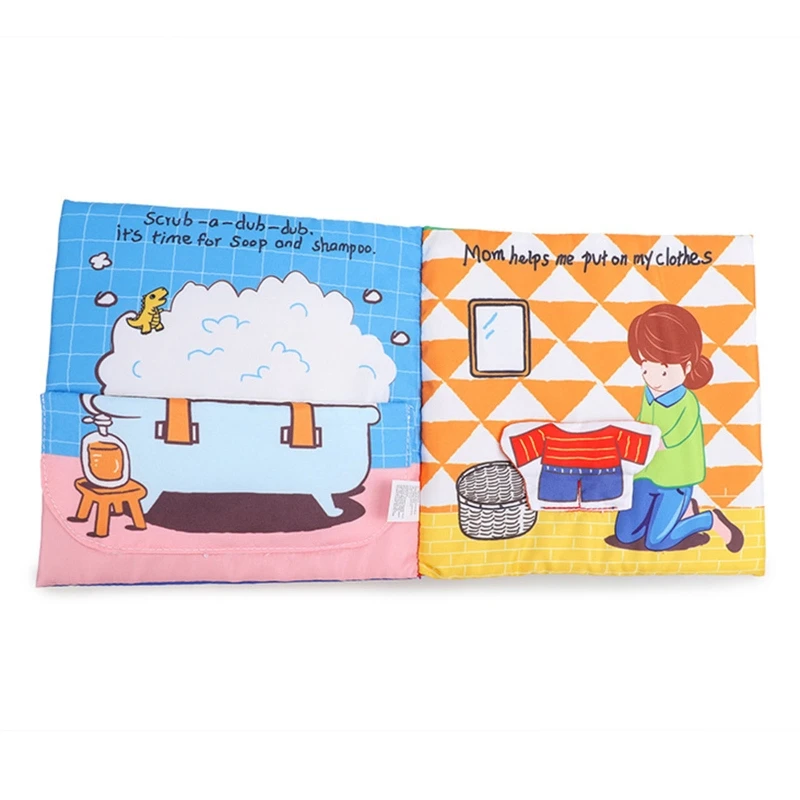 

Baby Early Childhood Education 3D Cloth Book Practice Hand Soft Washable Unfold