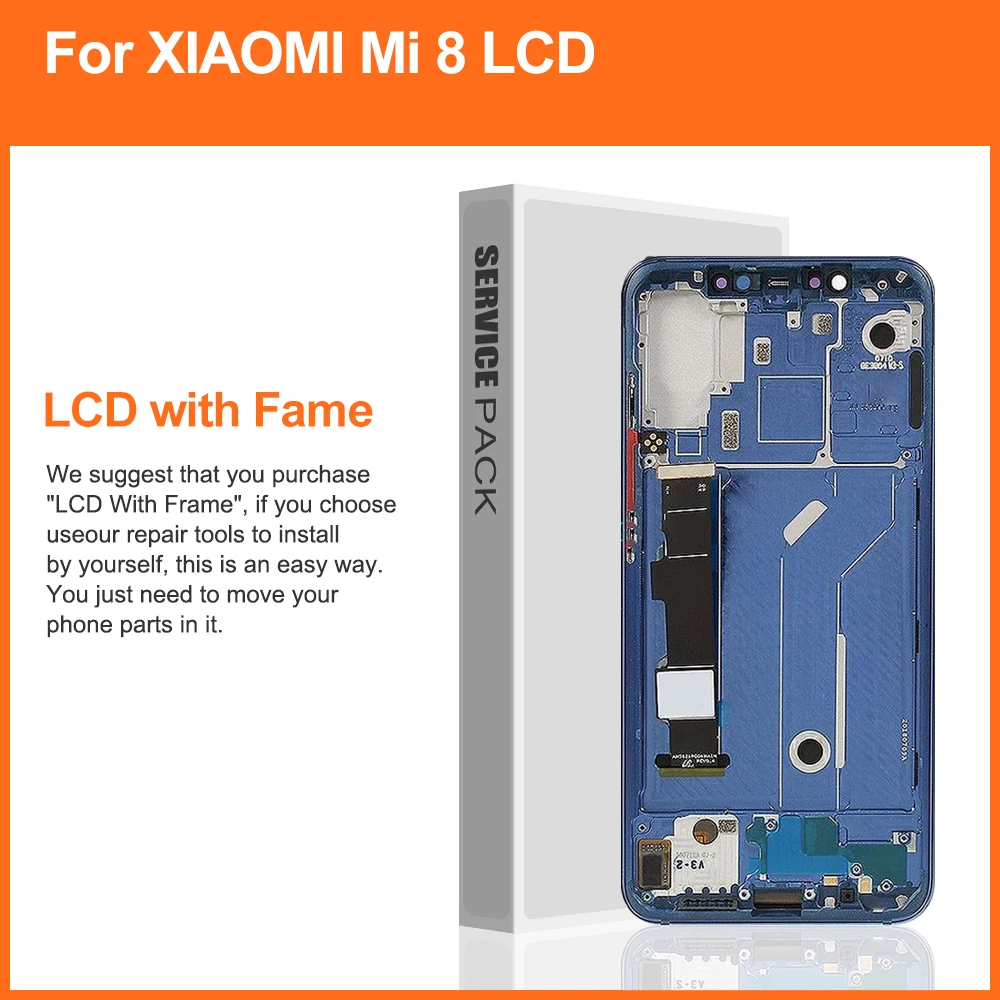 ЖК дисплей 6 21 ''для Xiaomi MI 8 с сенсорным экраном и дигитайзером в сборе запасные