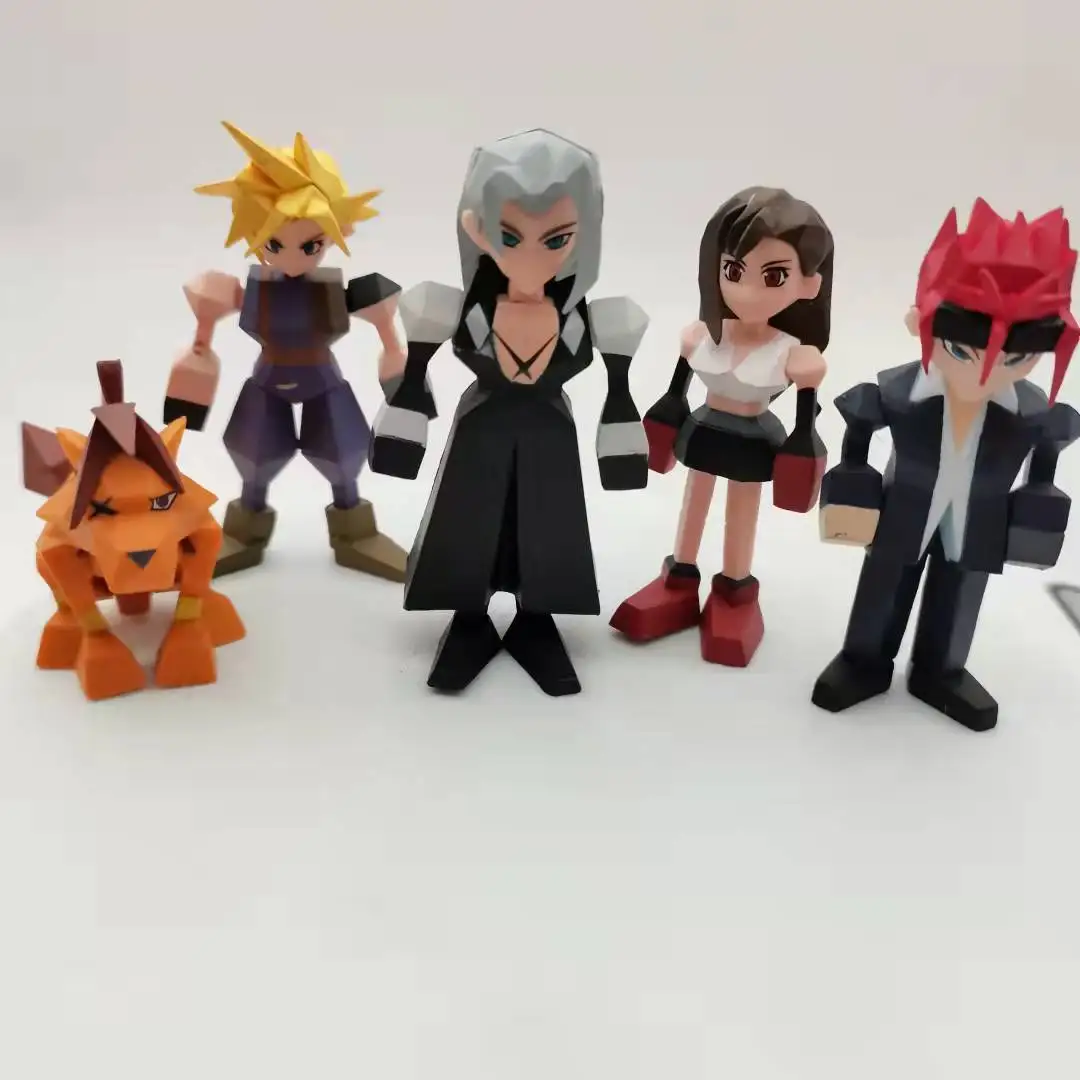 Final Fantasy Cloud Reno Tifa Sephiroth Red VII Remark Art Figures FF7 Polygon Square Enix Model Gift Toy Xmas Collection No Box | Игрушки и