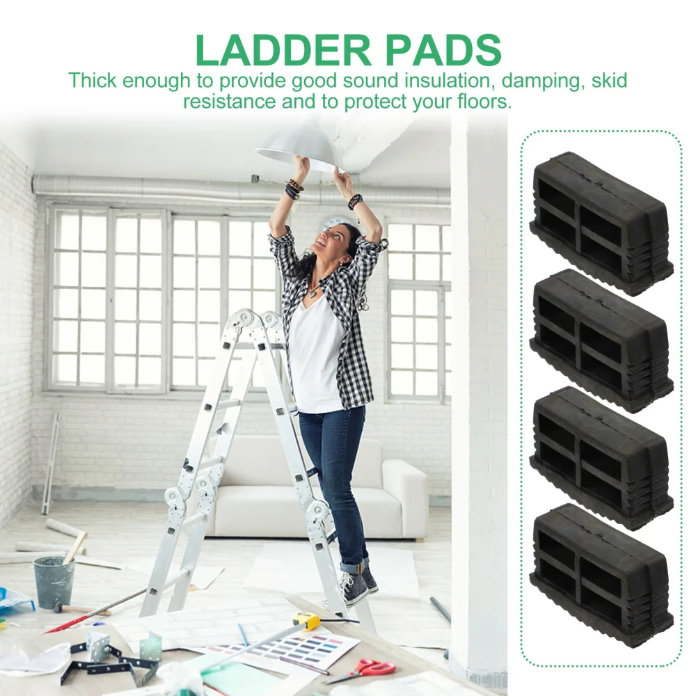 

4pcs Versatile Ladder Covers Foldable Ladder Feet Cover Non-skid Ladder Pads