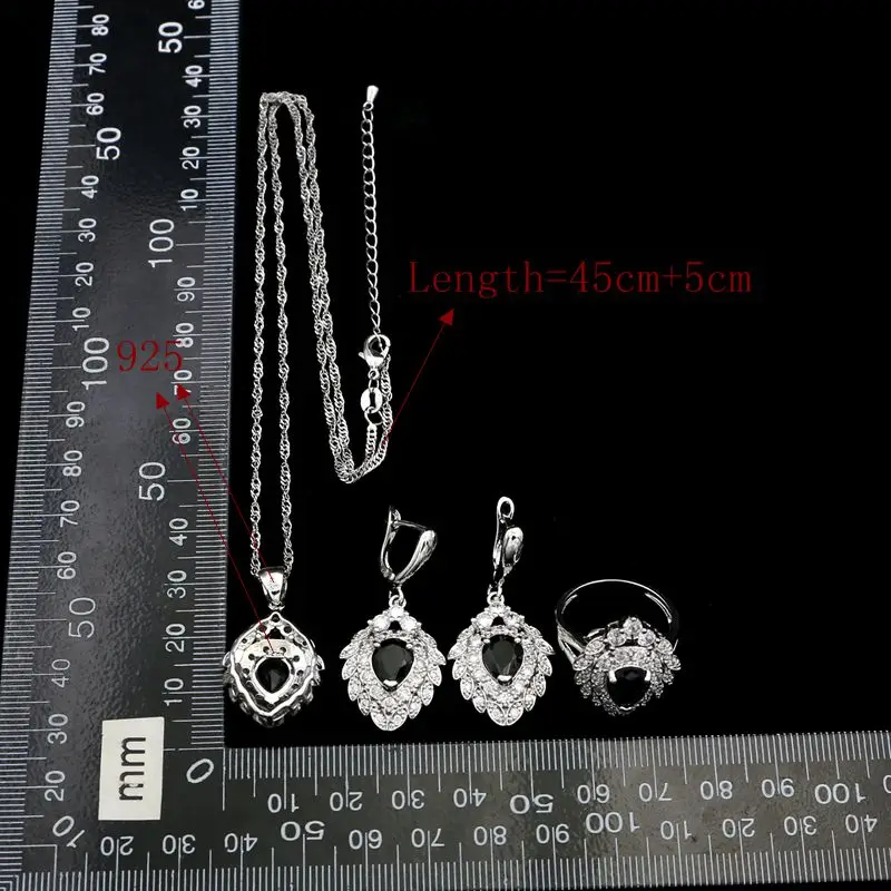 Набор ювелирных изделий из стерлингового серебра 925 пробы для женщин в форме