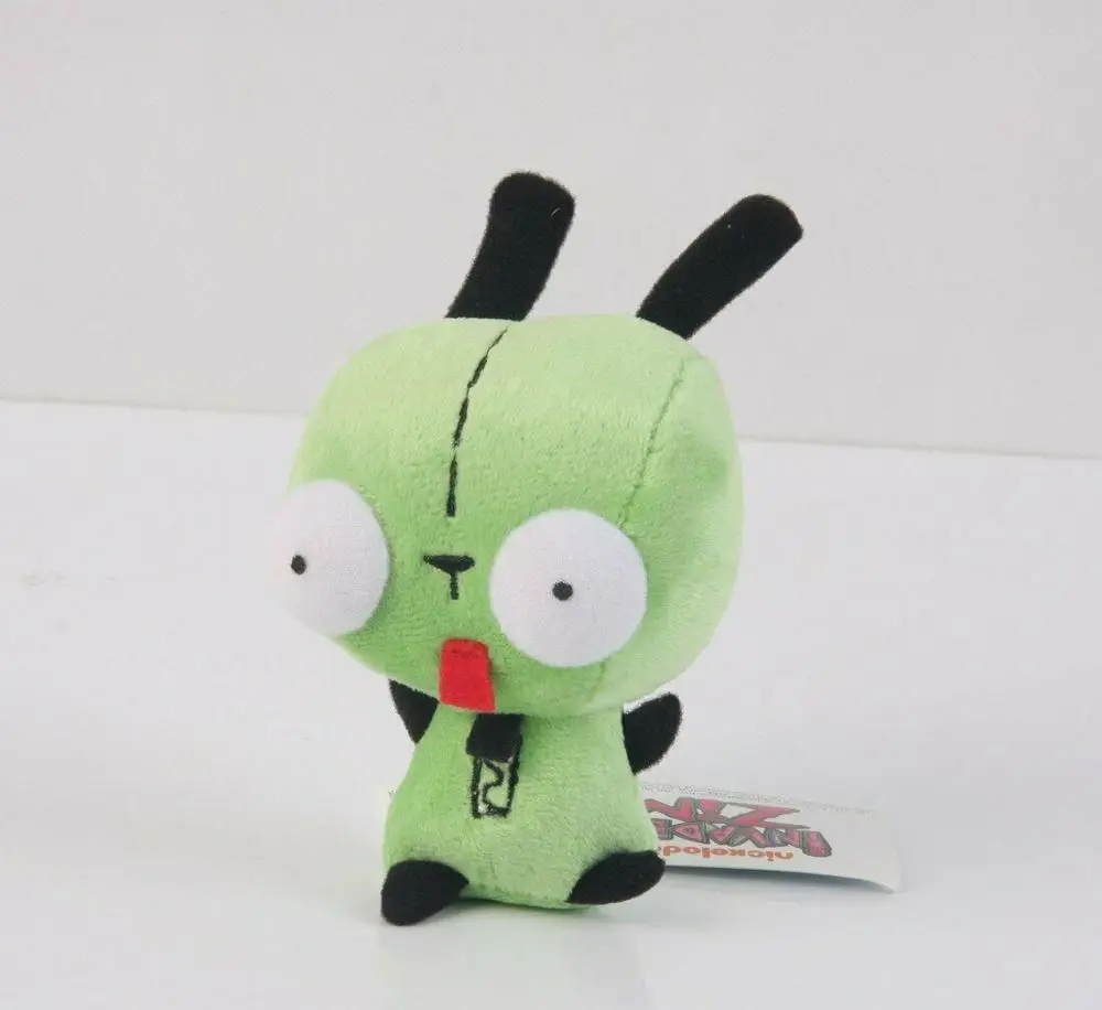 Мини Alien Invader Zim Gir 3D выпуклые глаза зеленый 5 ''плюшевая кукла милая игрушка