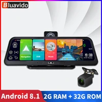 bluavido 10 ips 4g adas car dashboard dvr android gps navigation hd 1080p camera dual lens bluetooth wifi remote video recorder