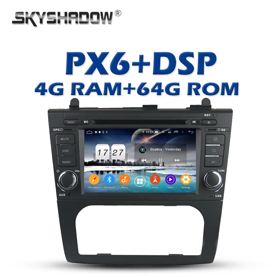 PX6 DSP Android 10 4G + 64GB 8 ядерный автомобильный dvd плеер GPS карта радио wifi IPS Bluetooth 5 0 для