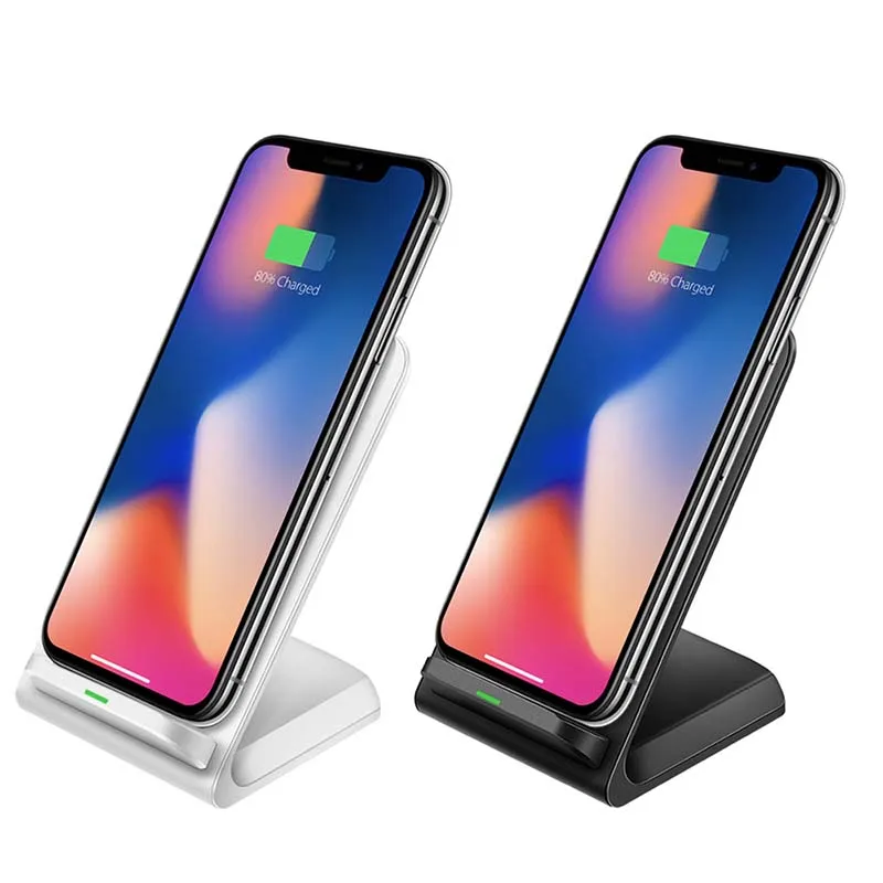 yasoko qi standard wireless charger desk holder stand cell charger dock for iphone xs max xr 8 x phone for samsung s9 s8 s7 free global shipping