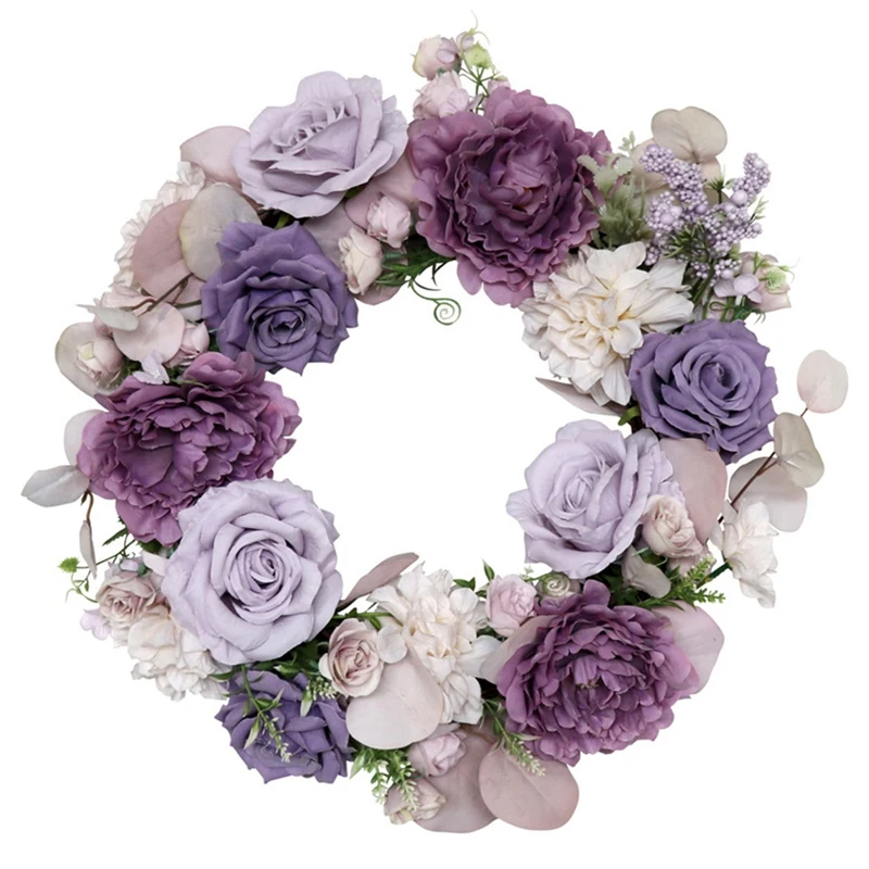 

Artificial Rose Peony Wreath Spring Summer Wreath for Front Door Wedding Wall Birthday Party Farmhouse Garden Home Decor