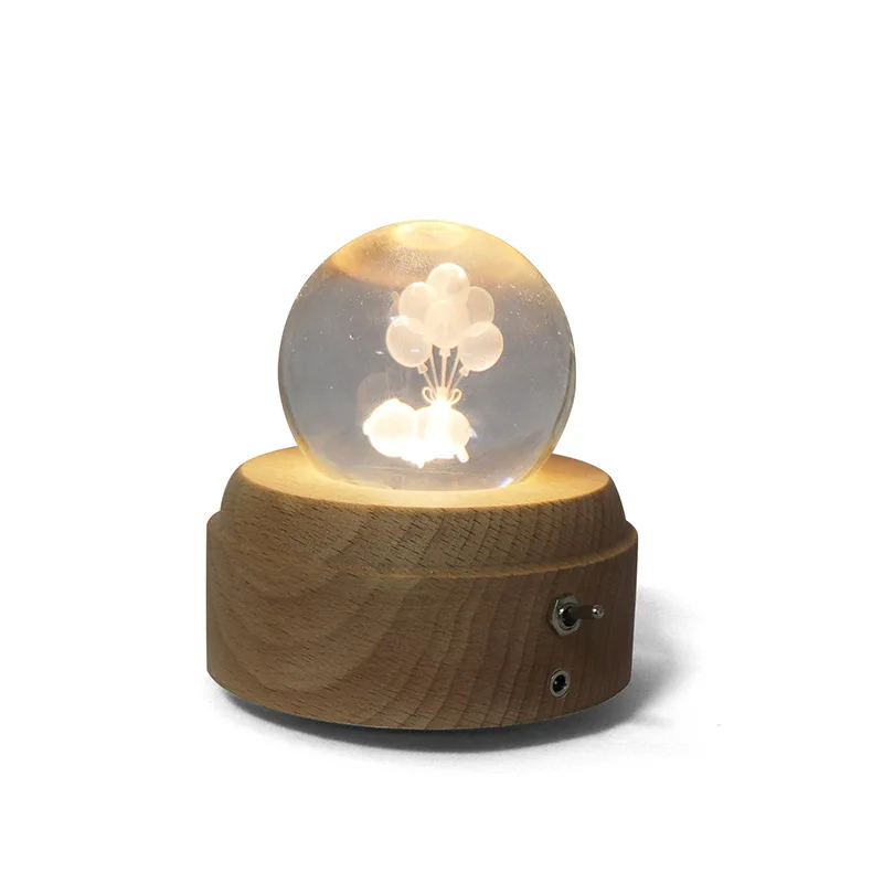 

Creative little flying pig night light toggle music box new bedroom bedside lamp