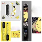 Ремешок Покемон Пикачу для Xiaomi Mi Band 4, 3, 5, 6, креативный мультфильм, аниме, Граффити стиль, силиконовый Печатный Спортивный Браслет