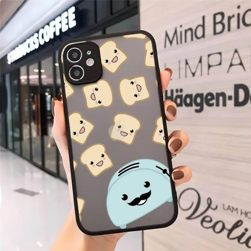

Cartoon cute food donut Phone Case matte transparent black For iPhone 7 8 x xs xr 11 12 pro plus mini max Clear Funda