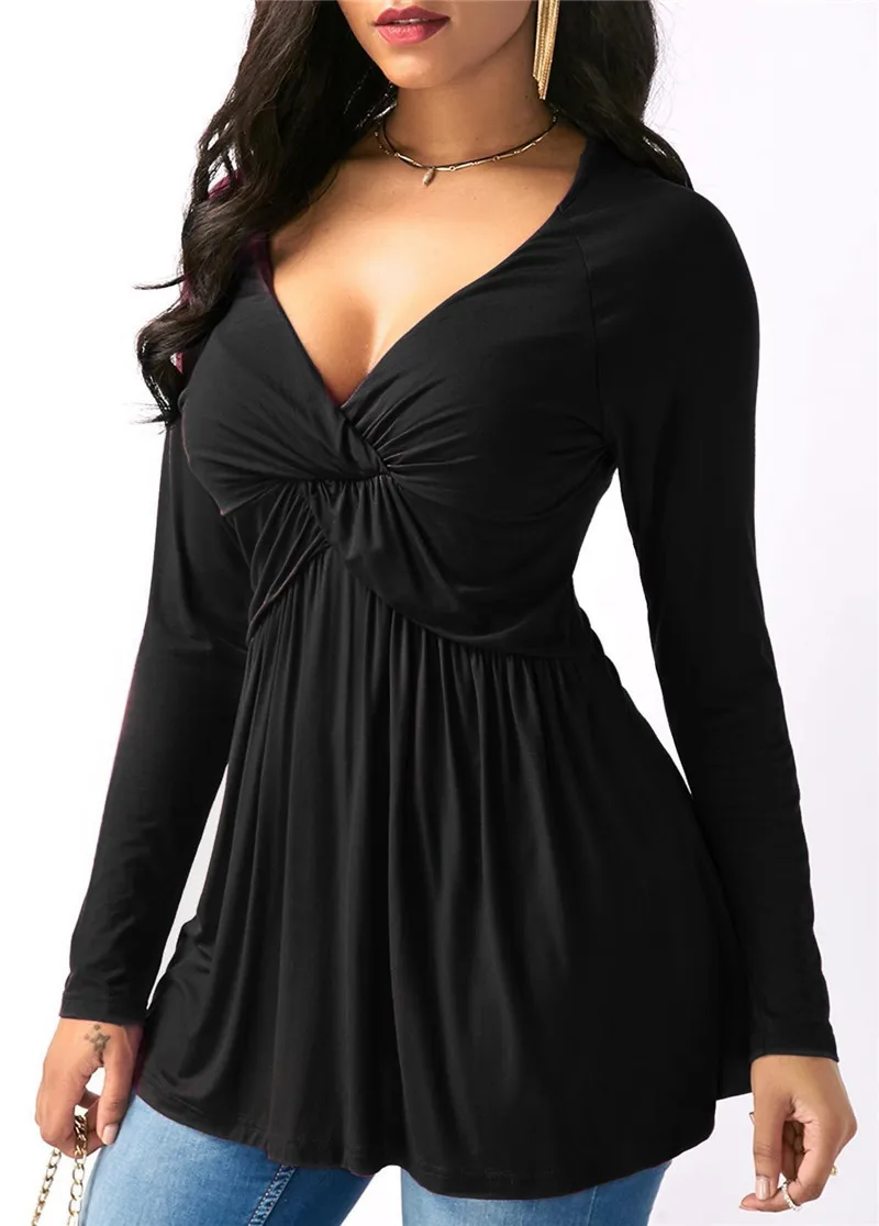 Весенне осенняя одежда для беременных футболки сексуальный V образный вырез