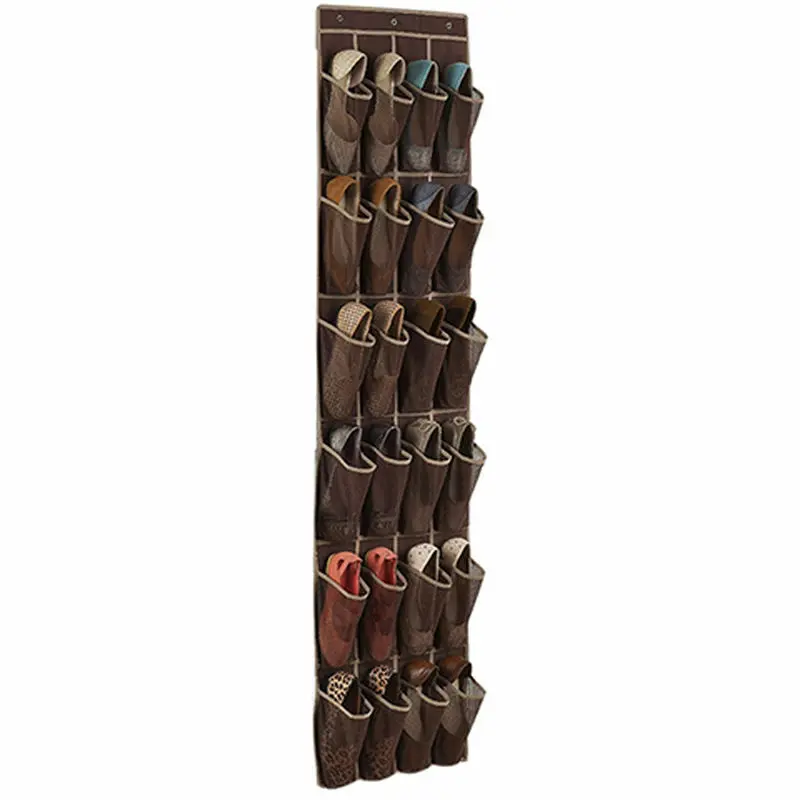 24 Pockets Multifunction Over Door Shoes Hanging Bag Box Storage Holder with Hooks Home Organizer 1PC | Дом и сад