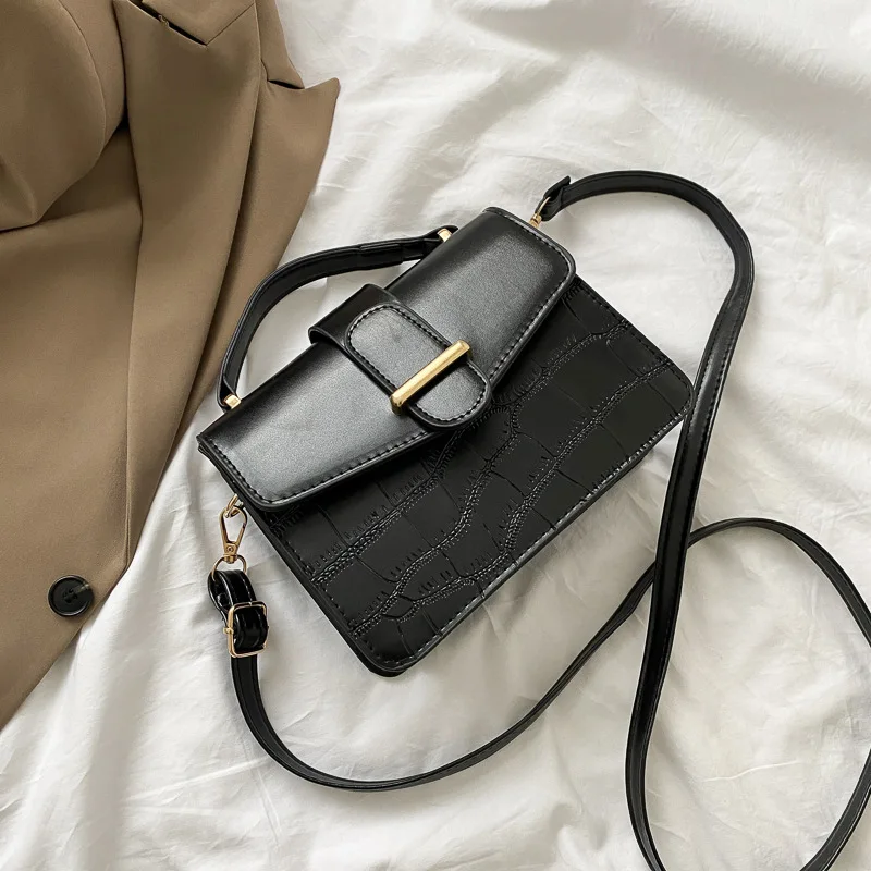 

New 2021 Fashion Women Crocodile Pattern Leather Shoulder Bag Handbags Vintage Brand Ladies Casual Crossbody Bags Messenger Bag