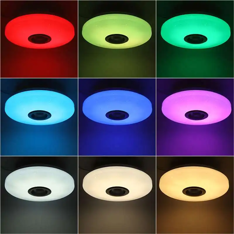 $15.29 80 Colors Modern RGB LED Ceiling Lights Home Lighting APP bluetooth Music Light Bedroom Lamps Smart Ceiling Lamp+Remote Control