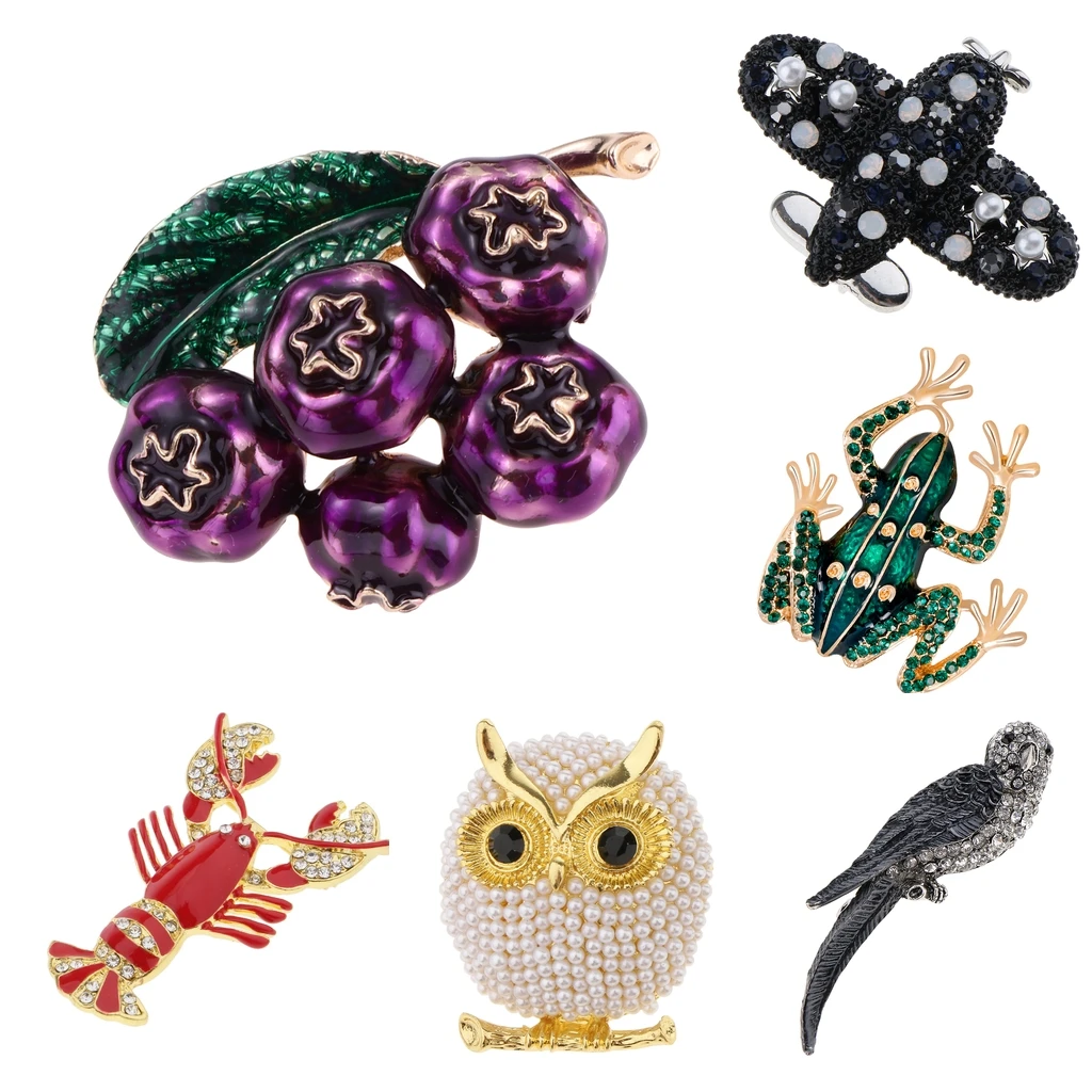 Модная шикарная Хрустальная очаровательная брошь-булавка в виде животных