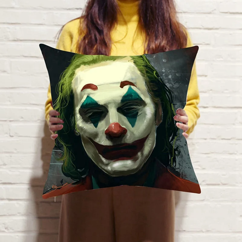 Чехол на подушку Joker с принтом клоунов наволочка для гостиной дивана