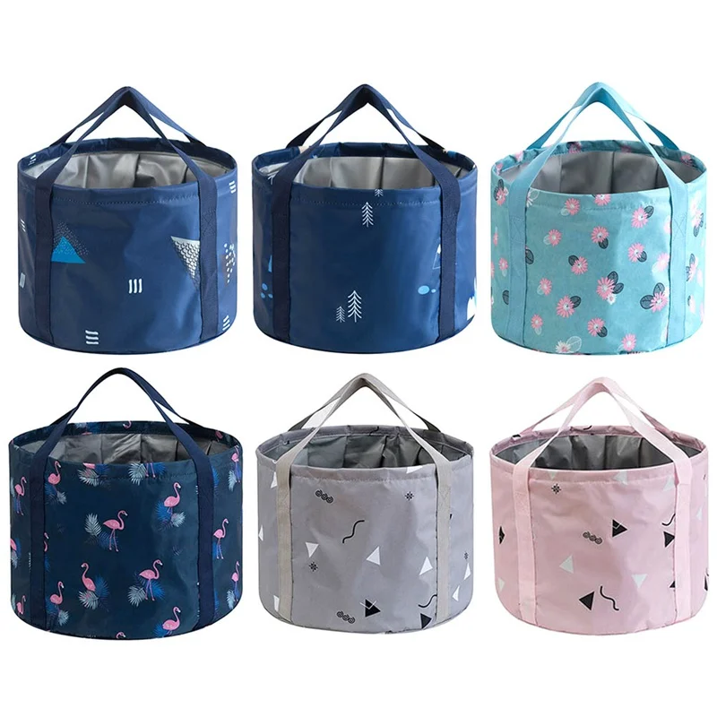 Портативная складная дорожная сумка ведро для мытья на открытом