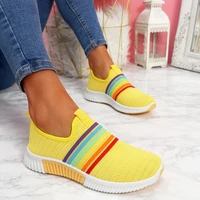 women casual shoes summer breathable slip on walking shoes sock shoes ladies outdoor sports sneakers womens vulcanized shoes