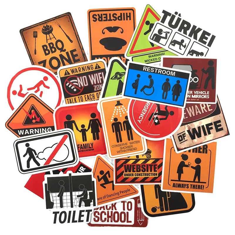 10/50 шт./упак. водонепроницаемый стикер для багажа скейтборда телефона ноутбука