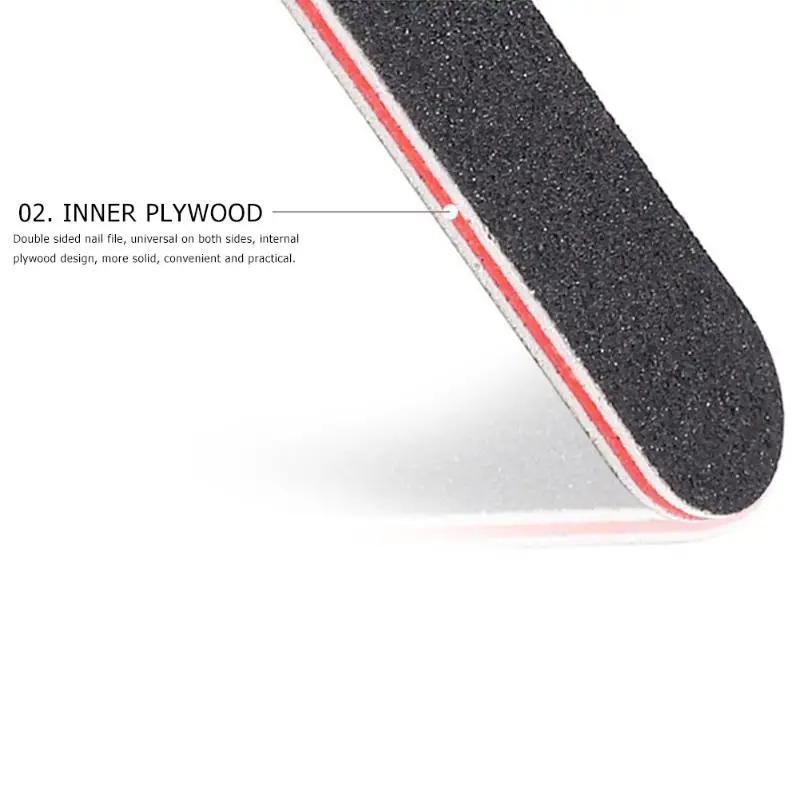 Пилка для дизайна ногтей маникюра и педикюра классические цвета простой прочный