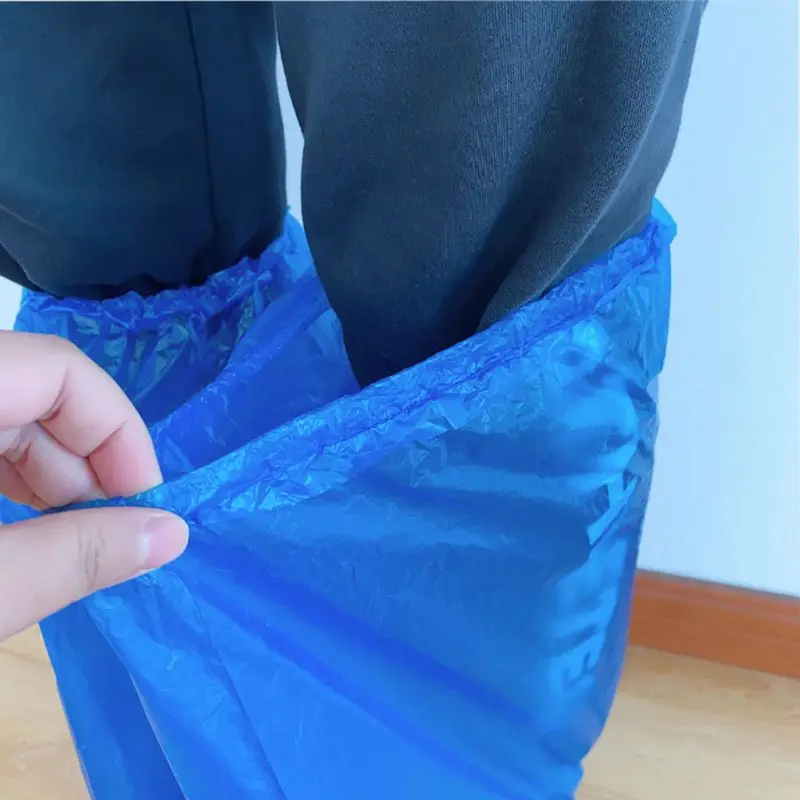 Одноразовые Чехлы для обуви водонепроницаемые длинные защитные пластиковые