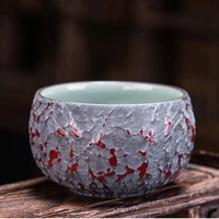 retro coarse pottery tea cup glaze ceramic cup ware 130ml bowl porcelain coffee drinkware water mug