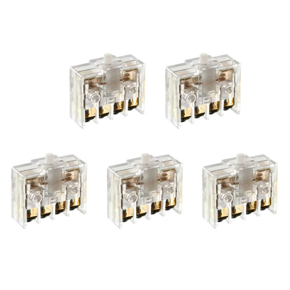 220V 3A 30x11x28mm DPST 4 Винтовые клеммы Кнопка привода концевой выключатель|Выключатели| |