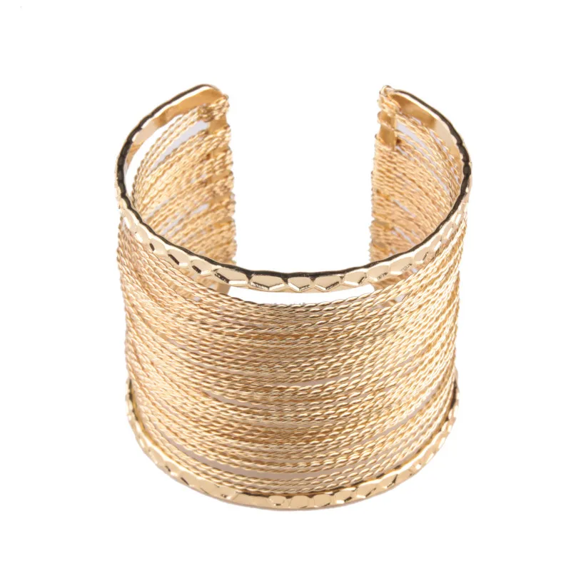 Бренд Dvacaman широкослойный металлический браслет-цепочка для женщин богемный