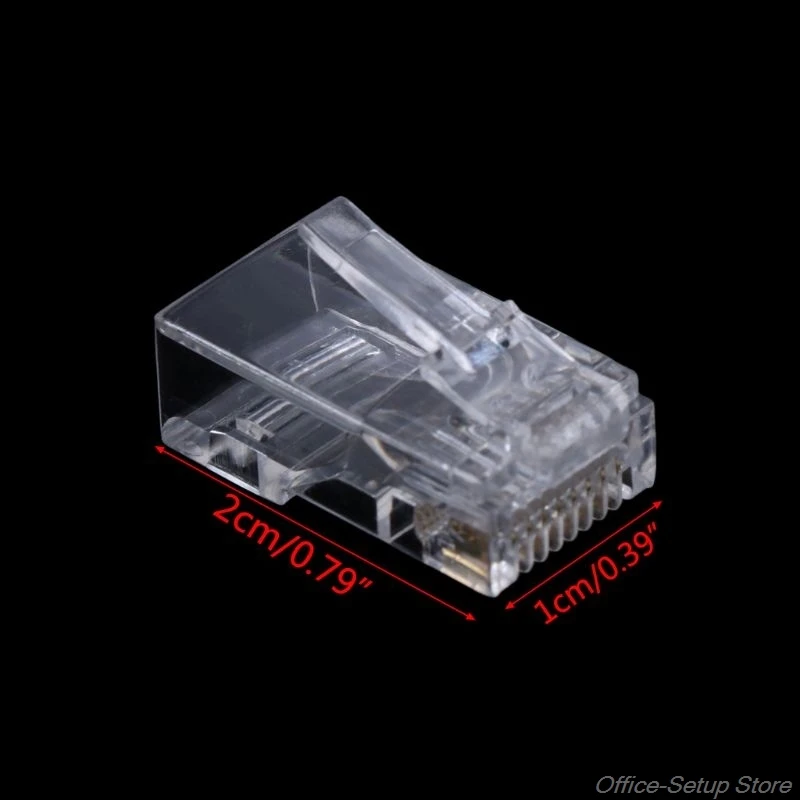 

25Pcs Gold Plated RJ45 Net Network Cables Modular Plug Cat5 CAT5e Connector 8P8C Modular Rj45 Plug Terminals M03 21 Dropshipping