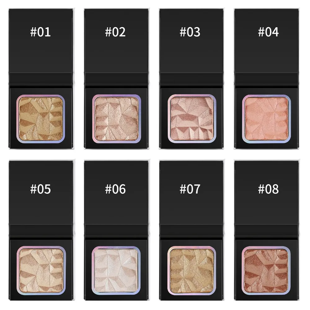 

Custom Logo Highlighter Facial Bronzers Palette Makeup Glow Face Contour Shimmer Powder Illuminator Highlighters Cosmetics