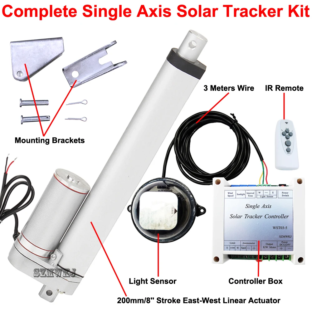 Доставка DHL Отслеживание солнечной батареи одноосевой комплект линейный привод