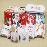 diy handmade pillow shape jewelrynecklaceearring display box paper christmas gifts package box cute animlas baby show package