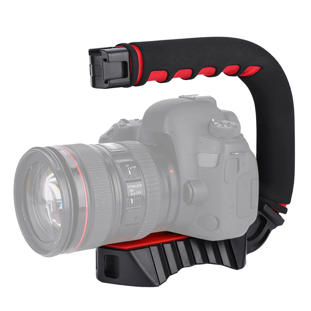 Универсальный ручной Стабилизатор камеры DSLR крепление холодного башмака легко