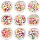 Бусины из акрила для изготовления ювелирных изделий сделай сам, разные яркие цвета бусины в форме звезды, сердца, бабочки, аксессуары ручной работы, 100 шт.