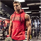 Мужские летние толстовки без рукавов, Мужская модная повседневная куртка для фитнеса, толстовки с капюшоном, брендовая Спортивная одежда для бодибилдинга, одежда 2021