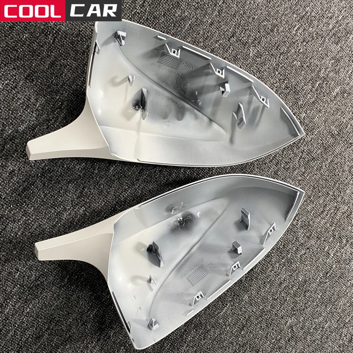 

ABS 2Pcs M Style White Rear Side View Mirror Covers Shell Replacement for BMW X3 G01 X4 G02 X5 G05 X7 G07 2018 2019 2020