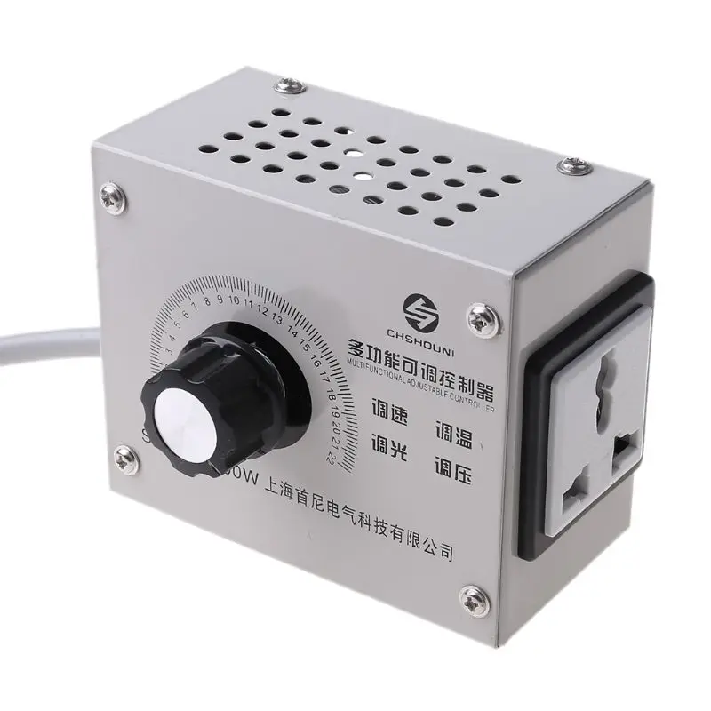

WBT-4000W 220V Controllable Variable Voltage Regulator Light Brightness Temperature Adjustment Fan Speed Motor Electric Dimmer