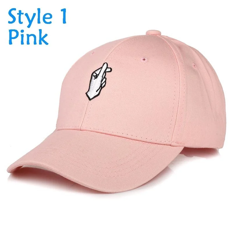 style1 pink 2 стиля пальцев любовь жесты спортивная шапка Регулируемая Snapback бейсболка KPOP Strapback Trucker шапки унисекс Флиппер сердце - Цвет: style1 pink