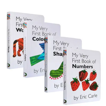 

Eric Carle:My Very First Library of Colors Shapes Numbers Words Original English Children's Books