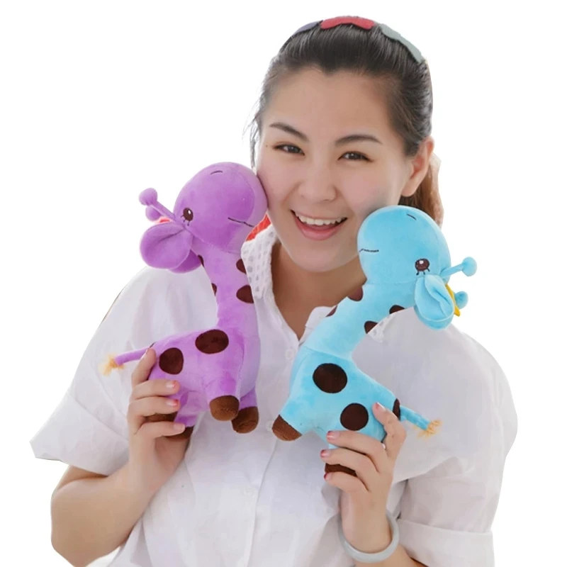 15cm Cartoon Mini Size Giraffe Plush Toy Animal Deer Stuffed Doll Colorful Dolls High Quality for Baby Kids Girls Gifts - купить по