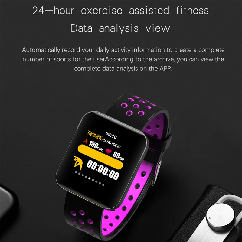 

OLOEY S88 Fashion Smart Watch Men's Sports And Fitness Waterproof Tracker Smartwatch Heart Rate Blood Pressure Health Pedometer